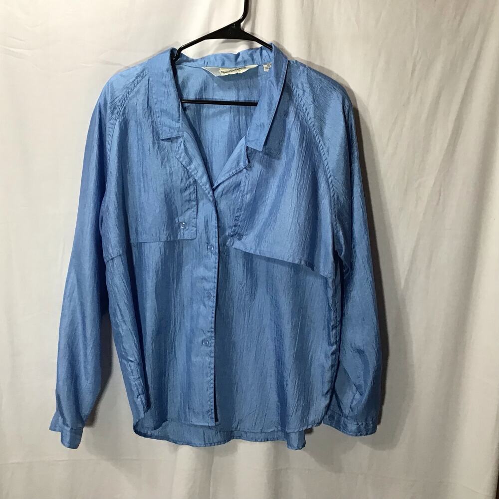 Vintage DVF | Blue Parachute Blouse Diane Von Fustenberg 16
